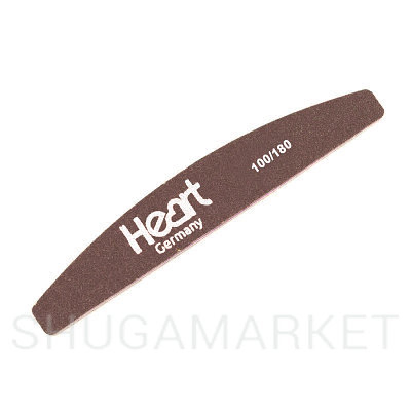 Пилка для ногтей HEART Half BROWN, 100/180